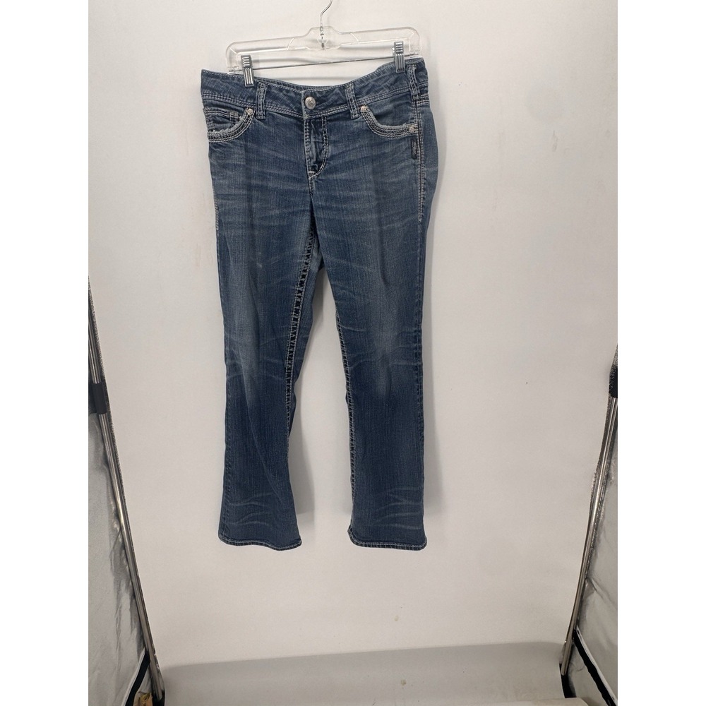 Silver Jeans Co Suki W31 L31 Bootcut Dark Wash Stretch Denim Western Y2K